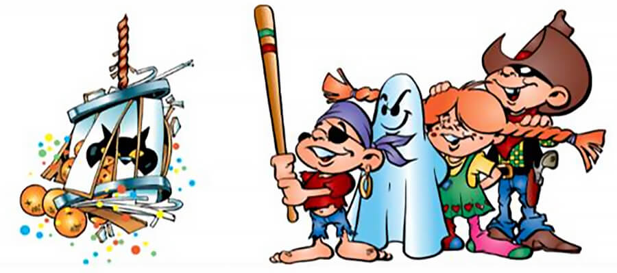 Illustration af fastelavnsfest